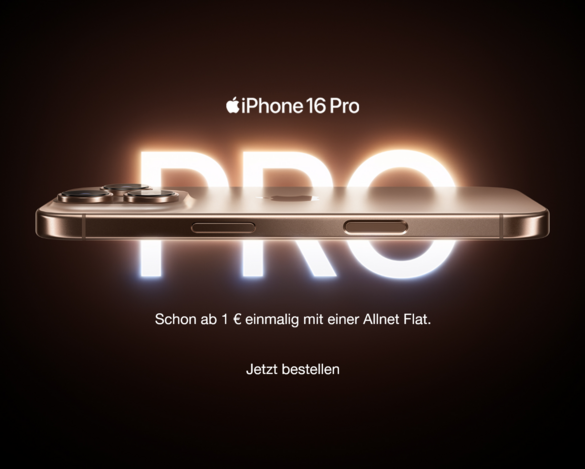 iPhone 16 Pro - schon ab 1 € einmalig mit einer Allnet Flat.